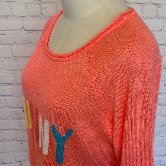 LILLY PULITZER Danette Long Sleeve Papaya Punch "Sunny" Sweater--L - Picture 10 of 14